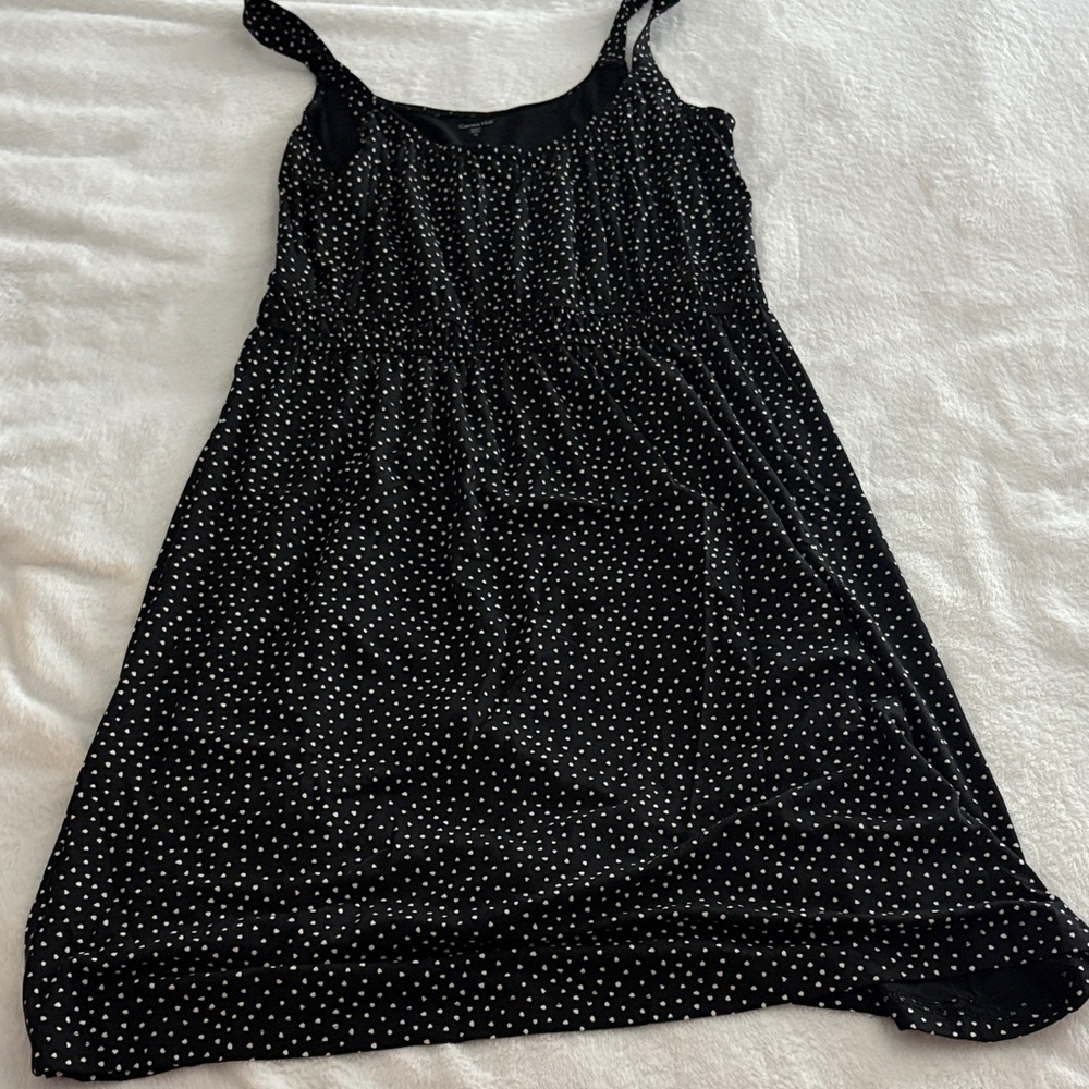 Garnet Hill Black and White Polka Dot Dress